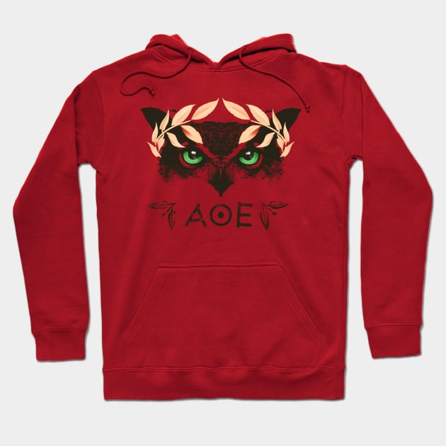 Athena's Owl II - Rose Gold Variant Hoodie by mellamomateo